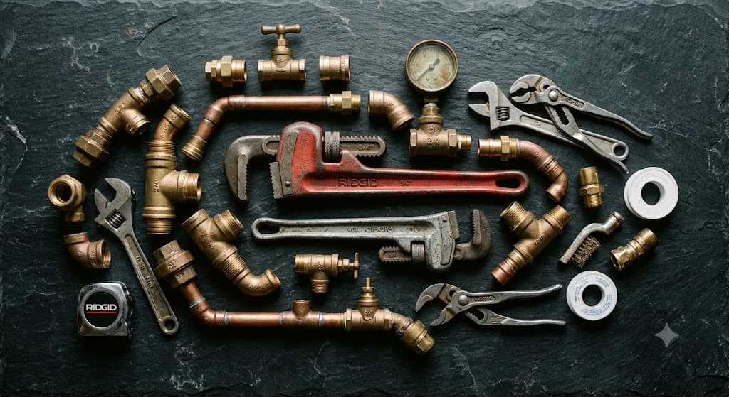 Plumbing tools and materials