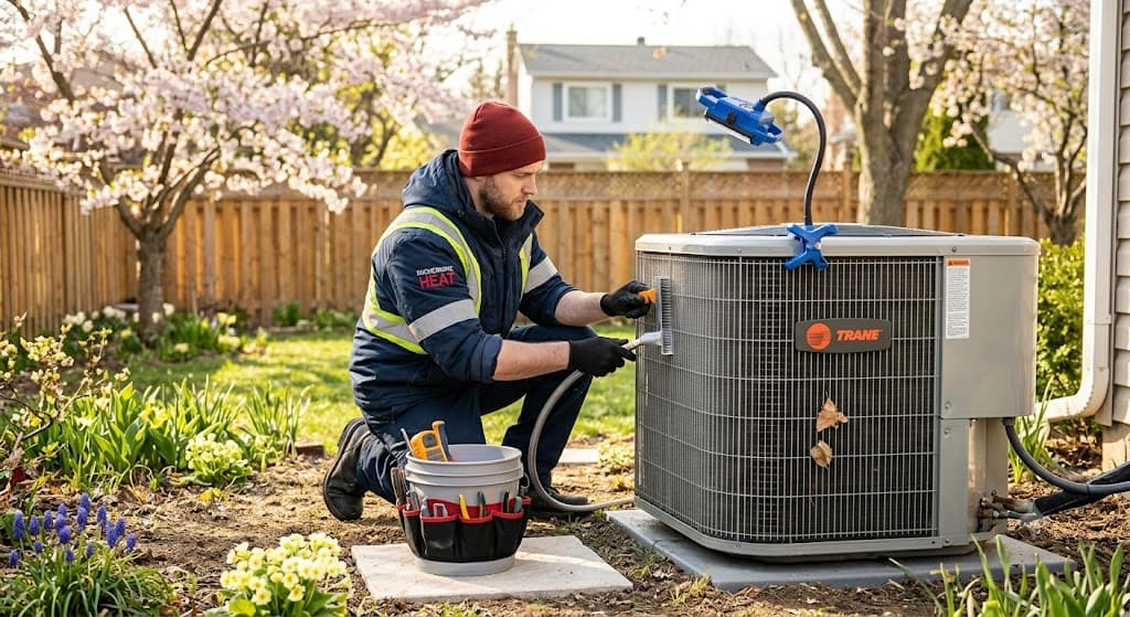 HVAC outdoor unit inspection